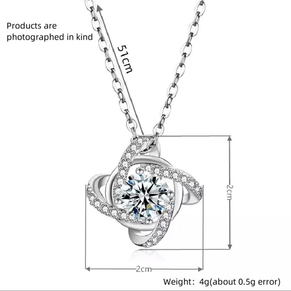 Wind Star Four Leaf Clover sterling silver Diamonds Brass Pendant necklace NIB 🎁 - Picture 6 of 6